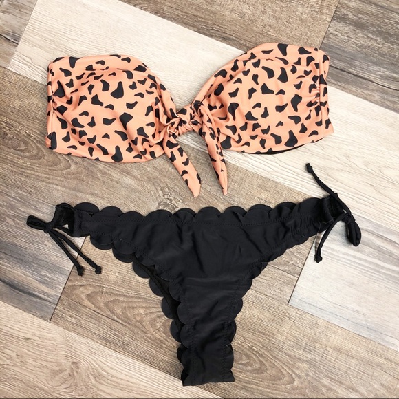 SHEIN Other - SHEIN Twisted Bandeau Strapless Bikini Set